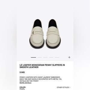 Saint Laurent LE LOAFER MONOGRAM PENNY SLIPPERS IN SMOOTH LEATHER